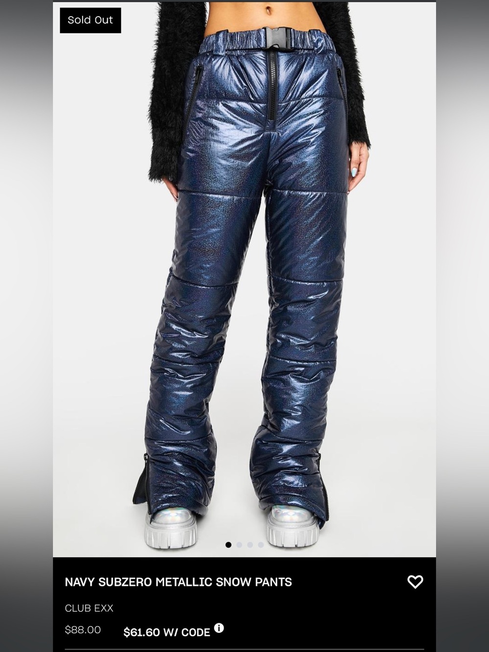 Metallic Snow Pants